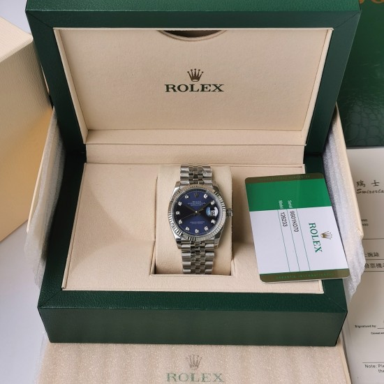 Rolex-Datejust 126234 36mm Jub SS/SS Blue/Dia EWF(VSF) VS3235
