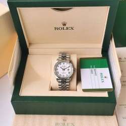 Rolex-Datejust 126233 36mm Jub SS/SS Black/Rmn EWF(GDF) SH3235
