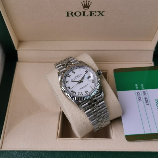 Rolex-Datejust 126233 36mm Jub SS/SS Black/Rmn EWF(GDF) SH3235