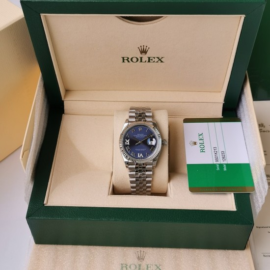 Rolex-Datejust 126234 36mm Jub SS/SS Blue/Rmn EWF(GDF) SH3235