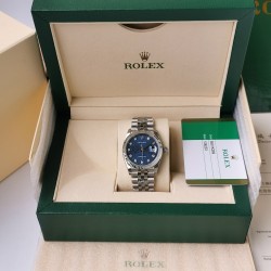 Rolex-Datejust 126234 36mm Jub SS/SS Blue Textured EWF(GDF) SH3235