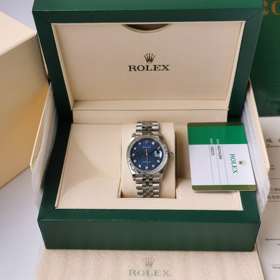 Rolex-Datejust 126234 36mm Jub SS/SS Blue Textured EWF(GDF) SH3235