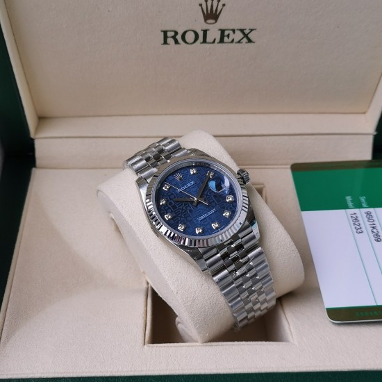 Rolex-Datejust 126234 36mm Jub SS/SS Blue Textured EWF(GDF) SH3235