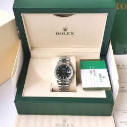 Rolex-Datejust 126234 36mm Jub SS/SS Black/Dia EWF(JQF) VR3235