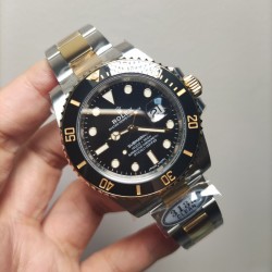 Rolex-Submariner 116613LN 904L YG/SS Black Dial CLEAN DD3135