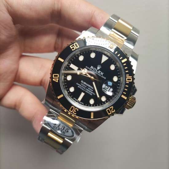 Rolex-Submariner 116613LN 904L YG/SS Black Dial CLEAN DD3135