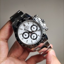 Rolex-Daytona 126500LN 40mm SS/SS White Dial BTF DD4131 Super Clone