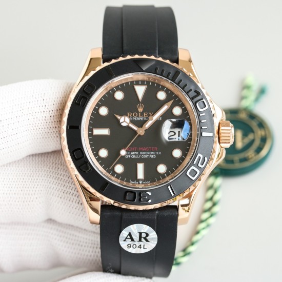 Rolex-Yacht-Master 126655 40mm RG/RU Black/Dot ARF VR3235(Tungsten Heavy Version)