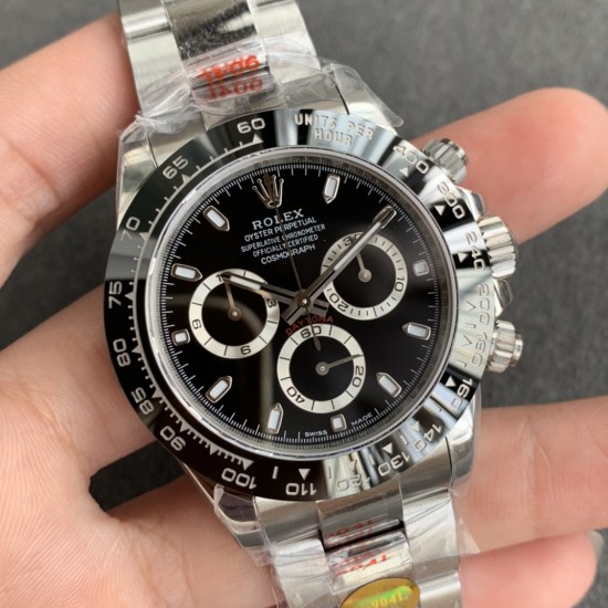 Rolex-Daytona 126500 40mm SS/SS Black Dial NOOB SH4130 Super Clone