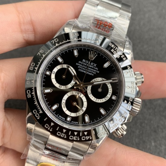 Rolex-Daytona 126500 40mm SS/SS Black Dial NOOB SH4130 Super Clone