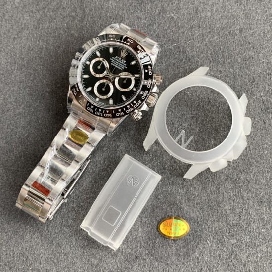 Rolex-Daytona 126500 40mm SS/SS Black Dial NOOB SH4130 Super Clone