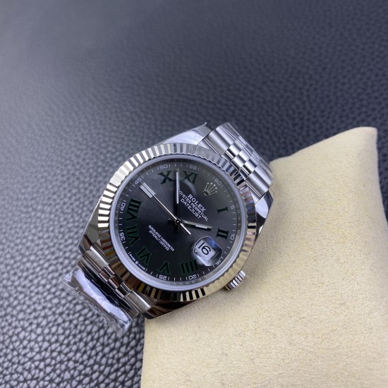 Rolex-Datejust 126334 41mm Wimbledon Jub SS/SS Gray Dial Clean VR3235