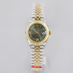 Rolex-Datejust 31mm 278273 YG/SS Green/Rmn EWF MY8215
