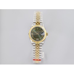 Rolex-Datejust 31mm 278273 YG/SS Green/Rmn EWF MY8215