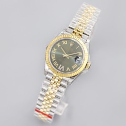 Rolex-Datejust 31mm 278273 YG/SS Green/Rmn EWF MY8215