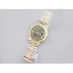 Rolex-Datejust 31mm 278273 YG/SS Green/Rmn EWF MY8215