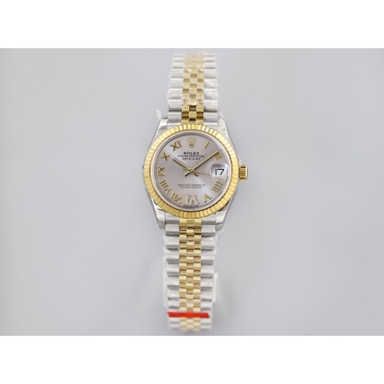 Rolex-Datejust 31mm 278273 YG/SS Silver/Rmn EWF MY8215