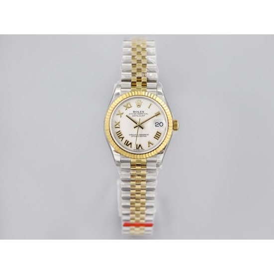 Rolex-Datejust 31mm 278273 SS/RG White/Rmn EWF MY8215