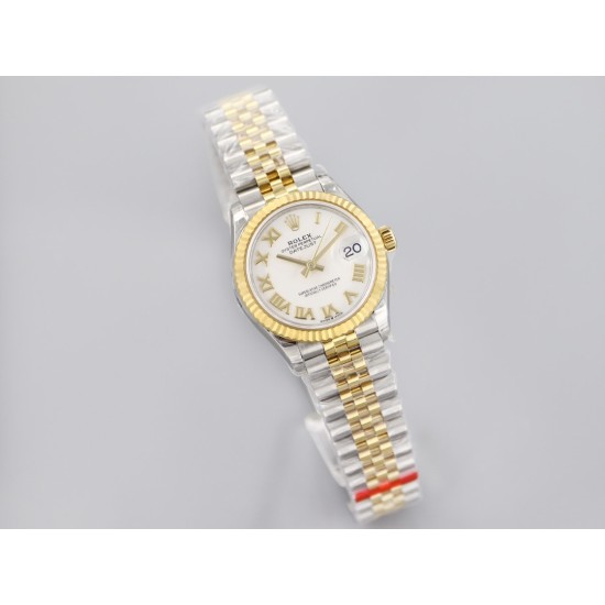 Rolex-Datejust 31mm 278273 SS/RG White/Rmn EWF MY8215