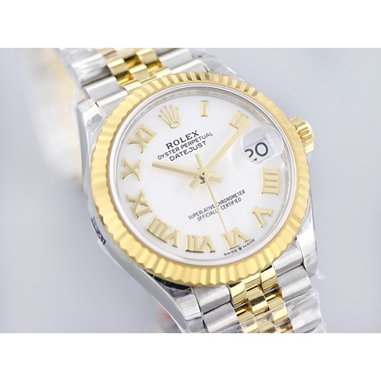 Rolex-Datejust 31mm 278273 SS/RG White/Rmn EWF MY8215