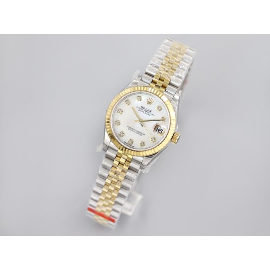 Rolex-Datejust 31mm 278273 YG/SS Silver/Dia EWF MY8215