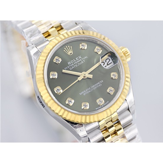 Rolex-Datejust 178313 31mm Jub YG/SS Green/Dia EWF A2824