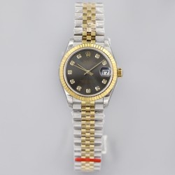 Rolex-Datejust 178313 31mm Jub YG/SS Black/Dia EWF A2824