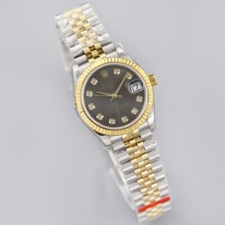 Rolex-Datejust 178313 31mm Jub YG/SS Black/Dia EWF A2824