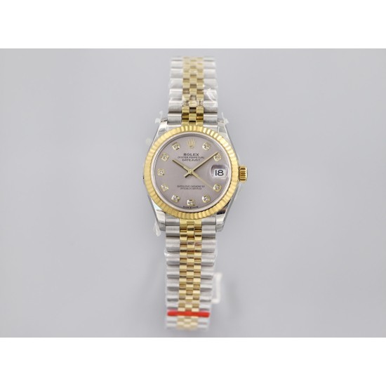 Rolex-Datejust 31mm 278273 YG/SS Silver/Dia EWF MY8215