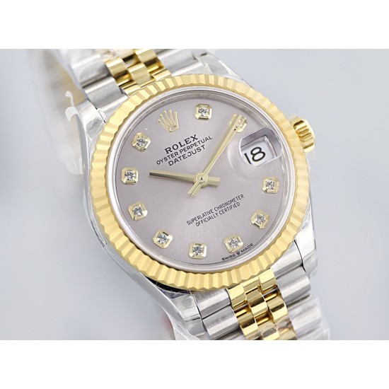 Rolex-Datejust 31mm 278273 YG/SS Silver/Dia EWF MY8215