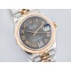 Rolex-Datejust Ladies 31mm Jubilee RG/SS Black/Rmn EWF A2671