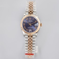 Rolex-Datejust Ladies 31mm Jubilee RG/SS Blue/Rmn EWF A2671