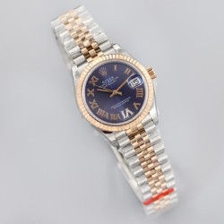 Rolex-Datejust Ladies 31mm Jubilee RG/SS Blue/Rmn EWF A2671