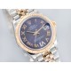 Rolex-Datejust Ladies 31mm Jubilee RG/SS Blue/Rmn EWF A2671