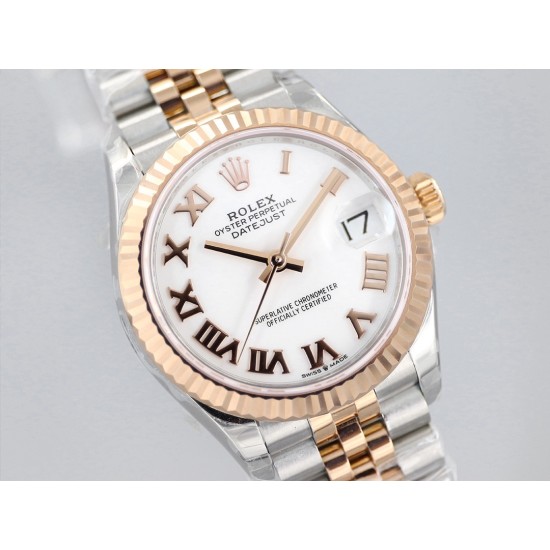 Rolex-Datejust 278271 31mm Jub SS/RG White/Rmn EWF A2824