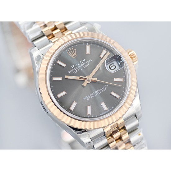 Rolex-Datejust 278273 31mm Jub RG/SS STK Grey Dial EWF A2824