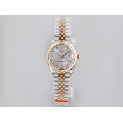 Rolex-Datejust Ladies 31mm Jubilee RG/SS GREY Dial EWF A2671