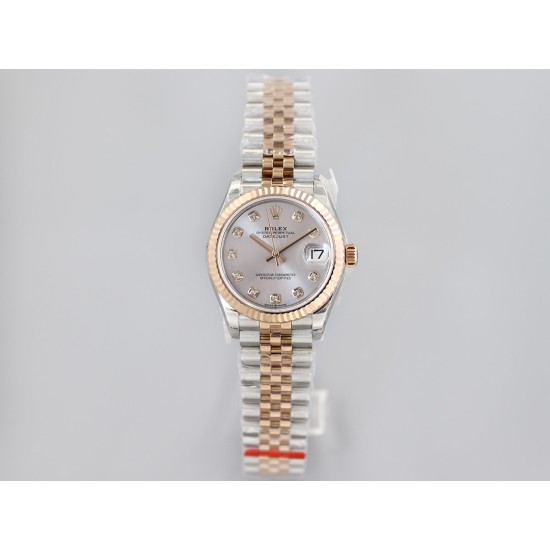 Rolex-Datejust Ladies 31mm Jubilee RG/SS GREY Dial EWF A2671