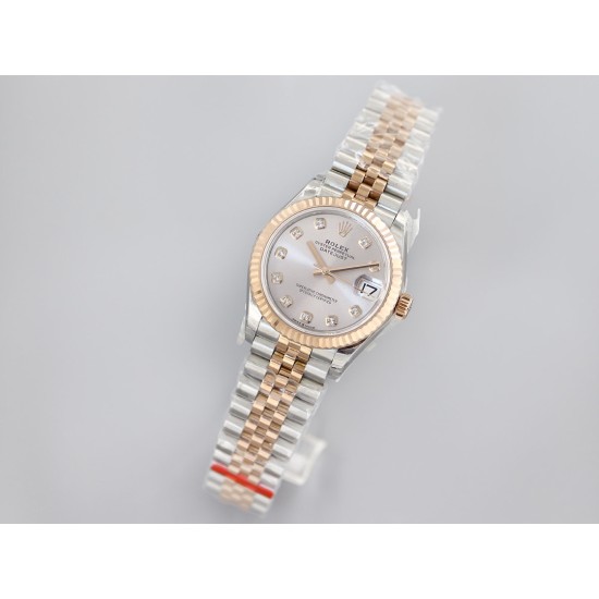 Rolex-Datejust Ladies 31mm Jubilee RG/SS GREY Dial EWF A2671