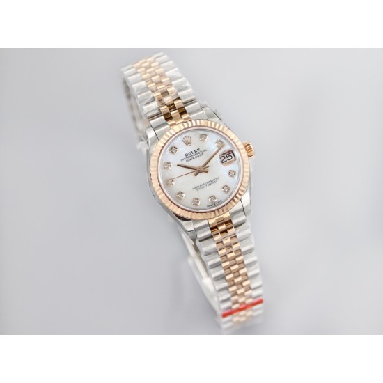 Rolex-Datejust 278271 31mm Jub RG/SS  White/Dial EWF A2824