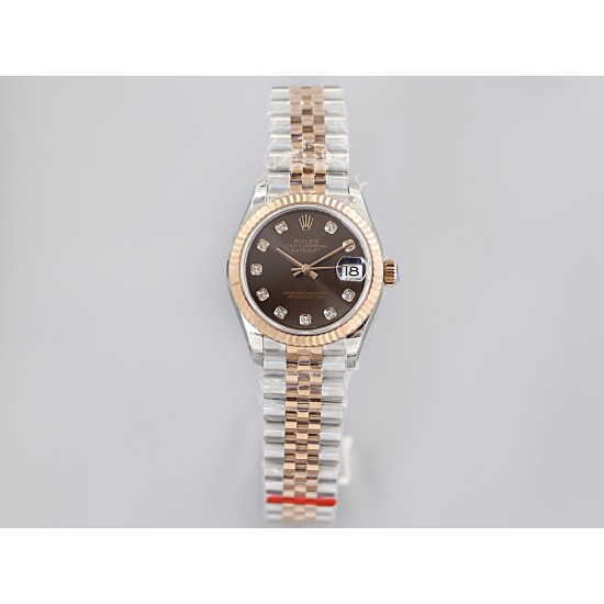 Rolex-Datejust 278271 31mm Jub RG/SS Brown/Dia EWF A2824
