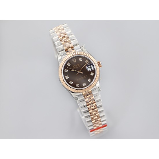 Rolex-Datejust 278271 31mm Jub RG/SS Brown/Dia EWF A2824