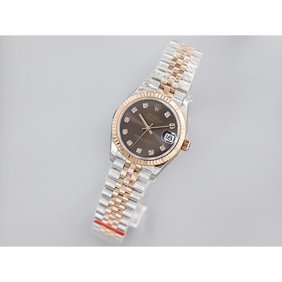 Rolex-Datejust 278271 31mm Jub RG/SS Brown/Dia EWF A2824