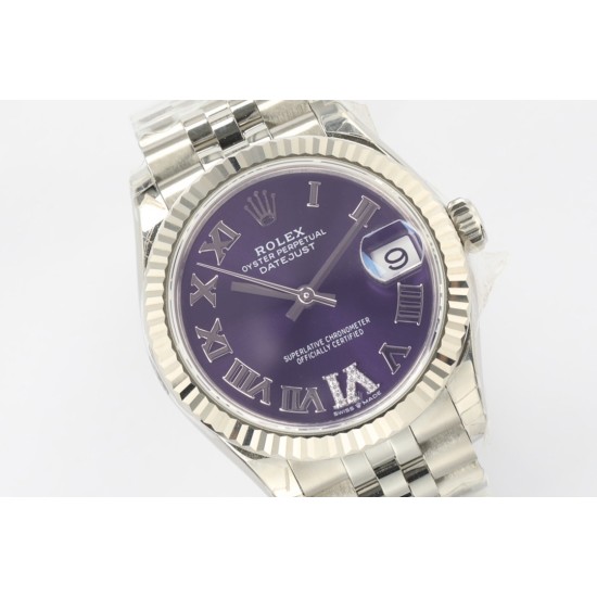 Rolex-Datejust 278274 31mm Jub SS/SS Purple/Rmn EWF A2824