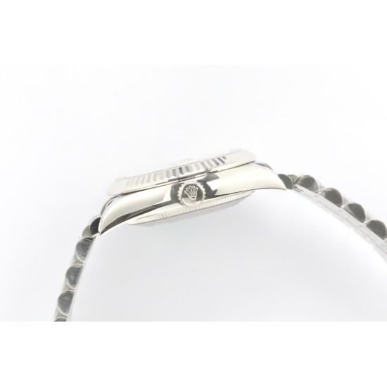 Rolex-DATEJUST - LADY 31mm Pres Flt SS/SS Grey Rmn/Dia EWF A2824