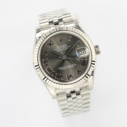 Rolex-Datejust ladies 31mm SS/SS Grey/Rmn EWF A2671