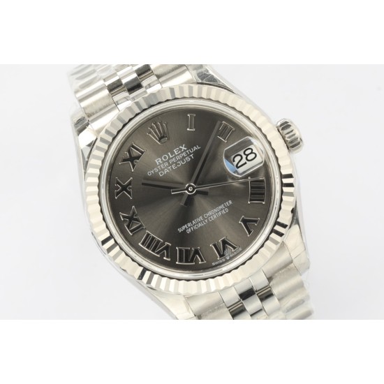 Rolex-Datejust ladies 31mm SS/SS Grey/Rmn EWF A2671