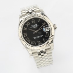Rolex-DATEJUST - LADY 31mm Jub Flt 904L SS/SS Black/Rmn EWF A2824