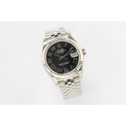 Rolex-DATEJUST - LADY 31mm Jub Flt 904L SS/SS Black/Rmn EWF A2824