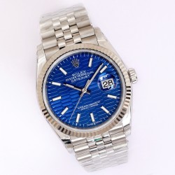 Rolex-Datejust 126233 36mm Jub SS/SS Textured Blue/STK Dial EWF VR3235